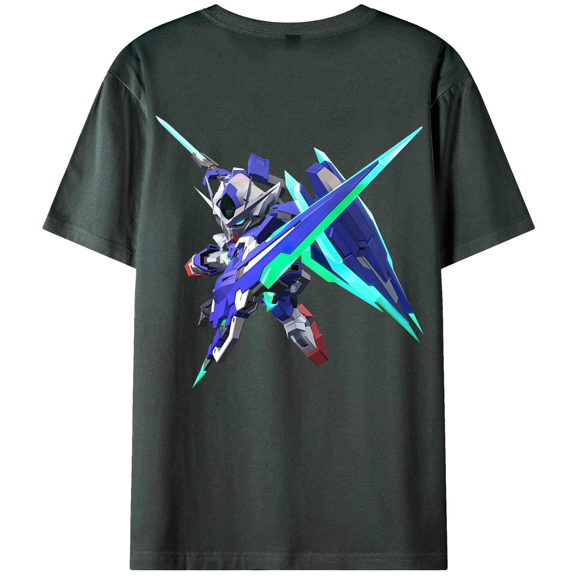 （画像用） 機動戦士ガンダム Mobile Suit Gundam 綿100％ メンズ半袖Tシャツ（バックプリント） 通気性